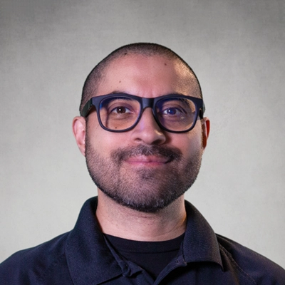 John Diaz in a black shirt.